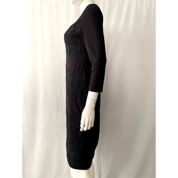 Ralph Lauren Women's Dress Black A-Line Cocktail V-Neck Size 6 - Picture 4 of 8